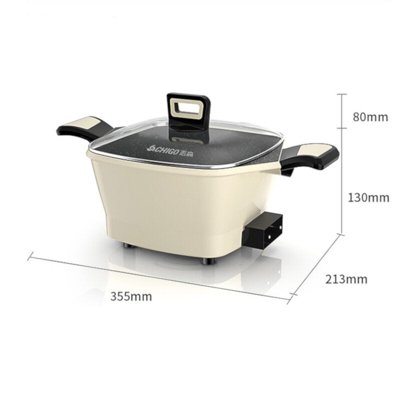 Multifunctional Electric Hot Pot 800W Non-Stick Pot Heating Pan Soup Pot
