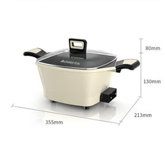 Multifunctional Electric Hot Pot 800W Non-Stick Pot Heating Pan Soup Pot