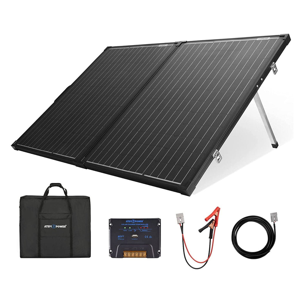 160W Portable Monocrystalline Without Glass Solar Panel Equipped With 20A MPPT Controller Suitable For RV Camping