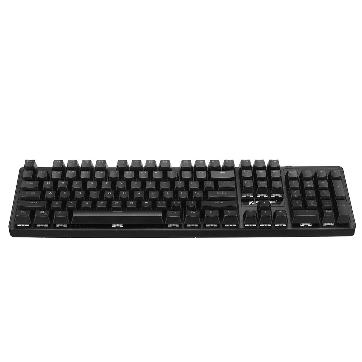 Wired Mechanical Keyboard Blue Switch 104-Key Suspended Keycaps RGB Backlit Mechanical Gaming Keyboard