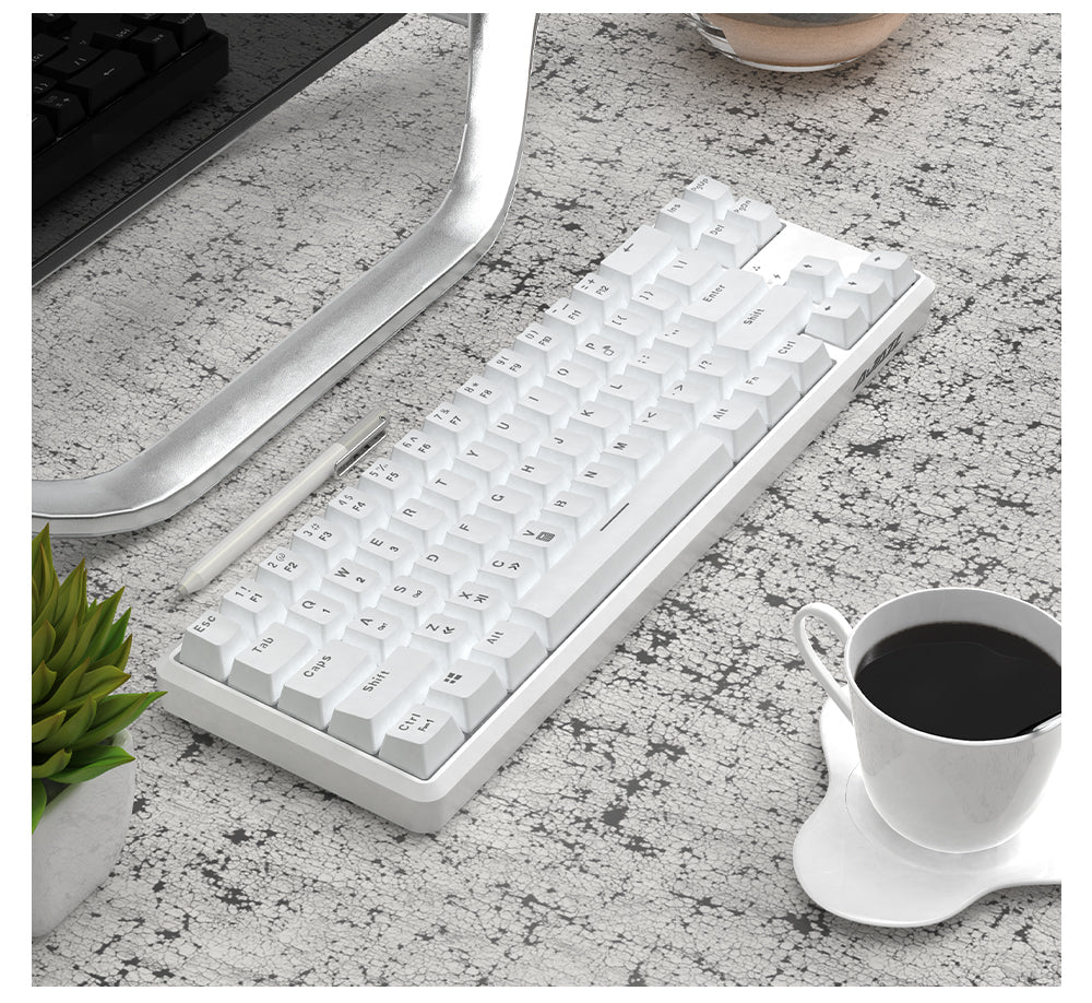 68 Keys Mechanical Keyboard Wireless Bluetooth Wired Dual Mode Anti-ghosting Backlight Mechanical Switch Gaming Keyboard