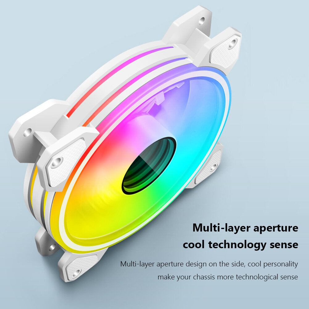 12cm PC Computer Case Fan Cooling Cooler 5V 3Pin/4Pin Adjustable RGB Silent Chassis Cooler Radiator
