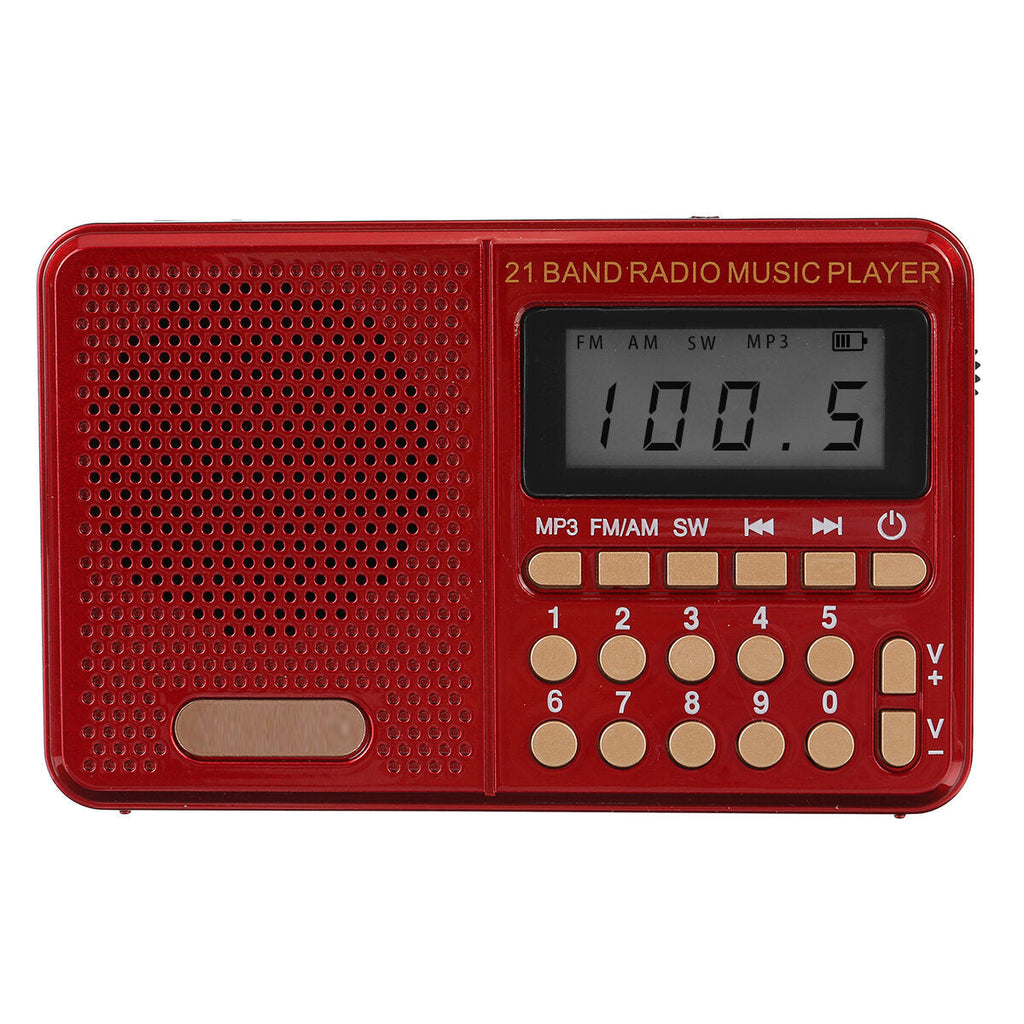 Portable Retro Radio LED Display Speaker MP3 Player FM TF Card U Disk AUX Mini