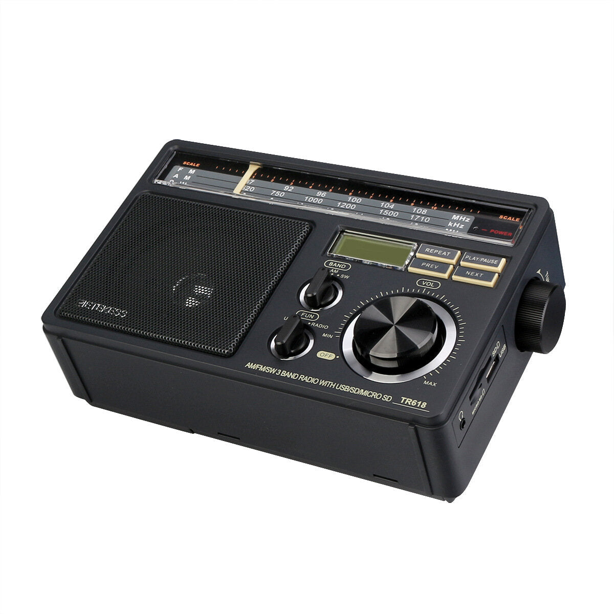 FM AM SW 3 Band Radio USB TF Card Speaker MP3 Player