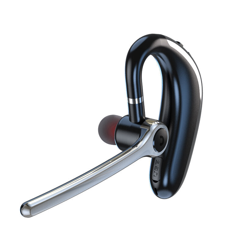 Wireless Bluetooth Earphone Single Ear Hook ENC HD Calls Low latency LED Display IPX7 Waterproof Business Earbuds With Mic