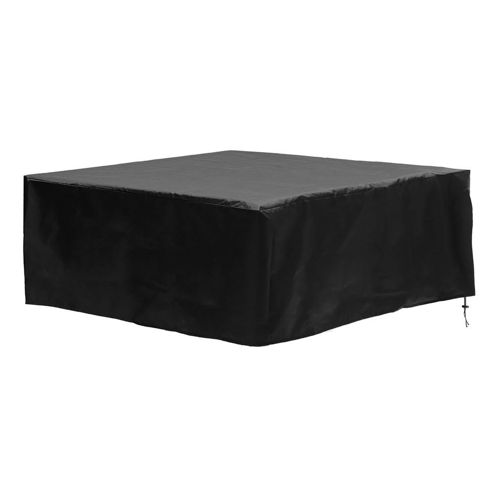 280x280x80cm 210D Polyester Anti-Dust Sofa Barbecue Stove Furniture Waterproof Cover Black/Silver