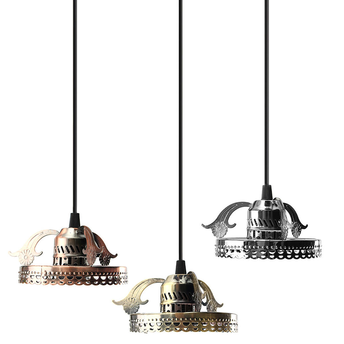 Antique Industrial Vintage Ceiling Pendant Light Lamp Bulb Chandelier Fixture For Indoor Lighting