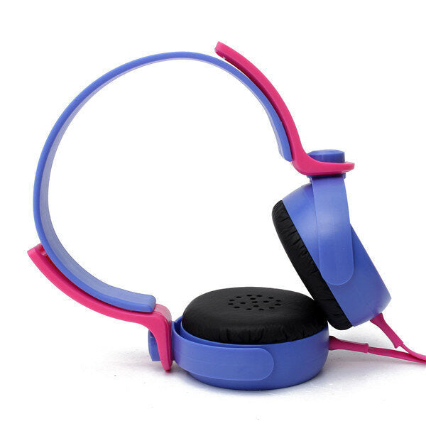 Colorful 3.5mm Stereo Headphone Over Ear Earphone Headset With Microphone