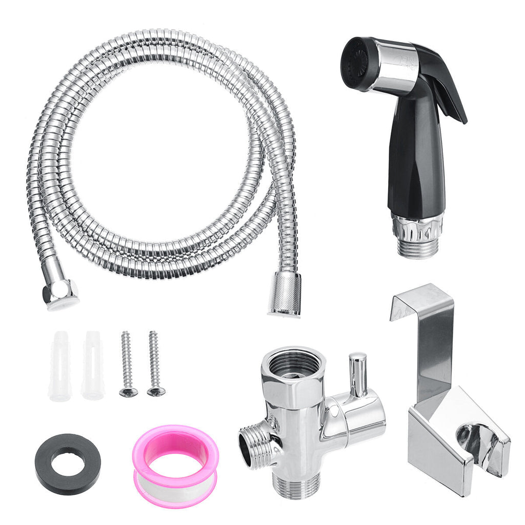 Handheld Shower Head Holder Bidet Toilet Sprayer Set Kit Hose Shattaf Adapter