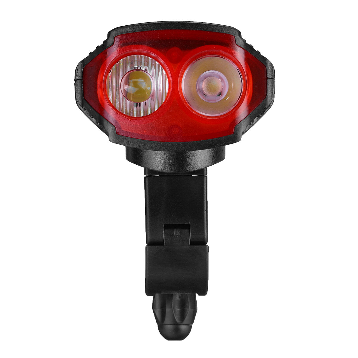 350LM 2xT6 LED Bike Headlight 5 Modes Bicycle Solar Front Light 6 Modes 120 dB Horn USB Rechargeable Waterproof Flashlight