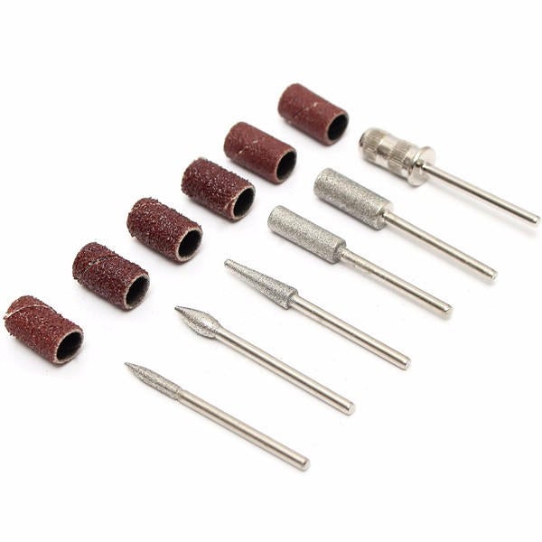 300pcs 80/120/180 Grit Drill Sanding Bands with 6 Replacement Bits Set