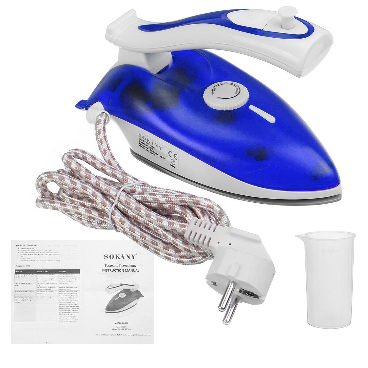 Electric Handheld Spray Steam Iron 1000W Clothes Ironing Steamer Ceramic Garment
