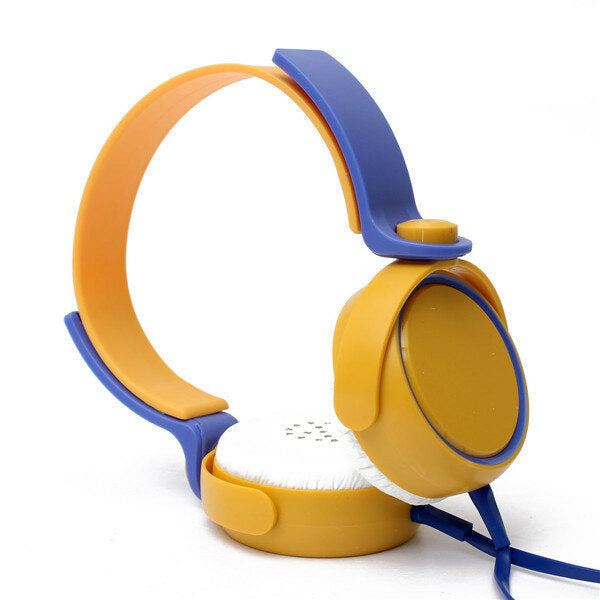 Colorful 3.5mm Stereo Headphone Over Ear Earphone Headset With Microphone