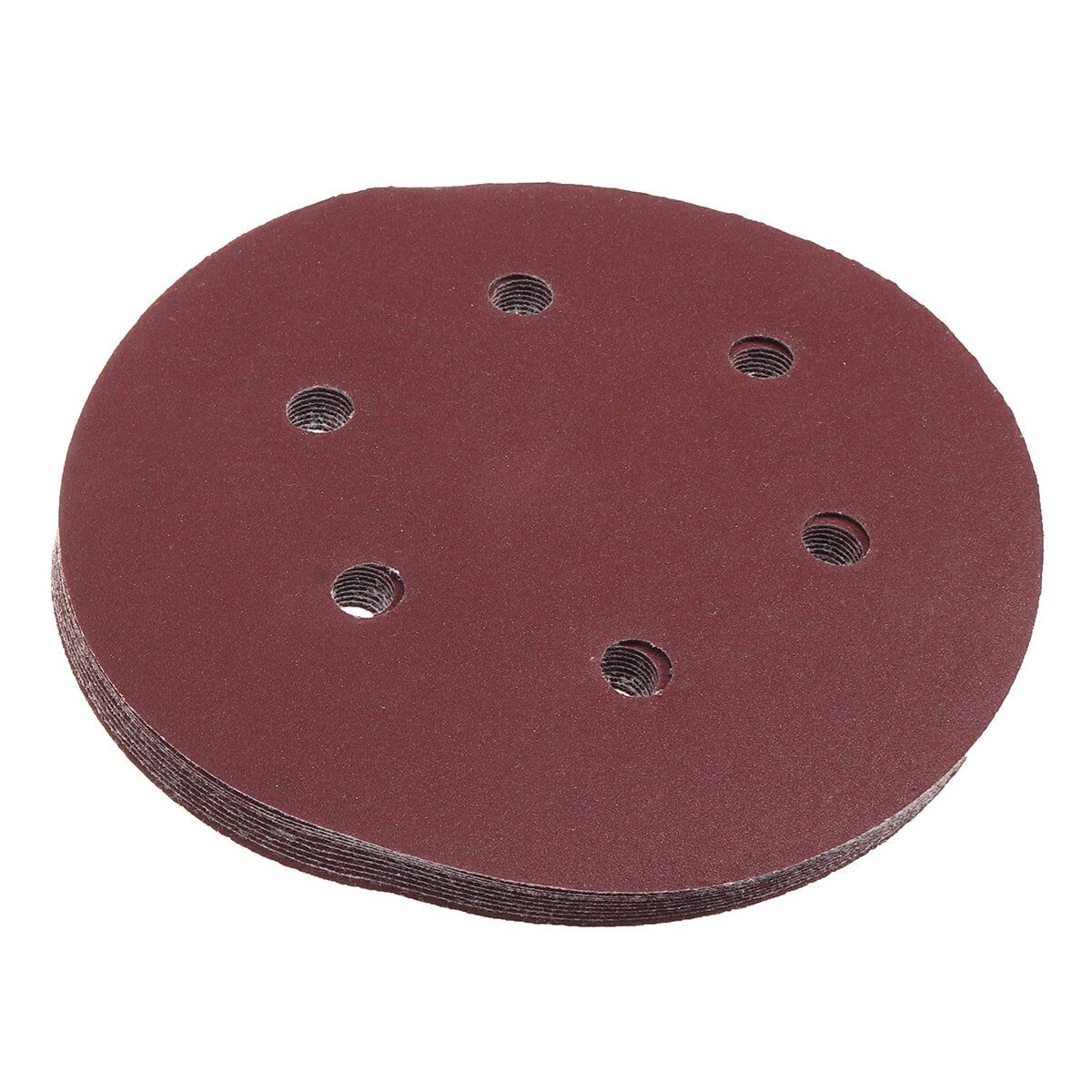 52Pcs Polishing Kit 8 Hole Disc Sandpaper 125mm Brushed Piece Air Milled Flocking Sandpaper Self-adhesive Sandpaper Set