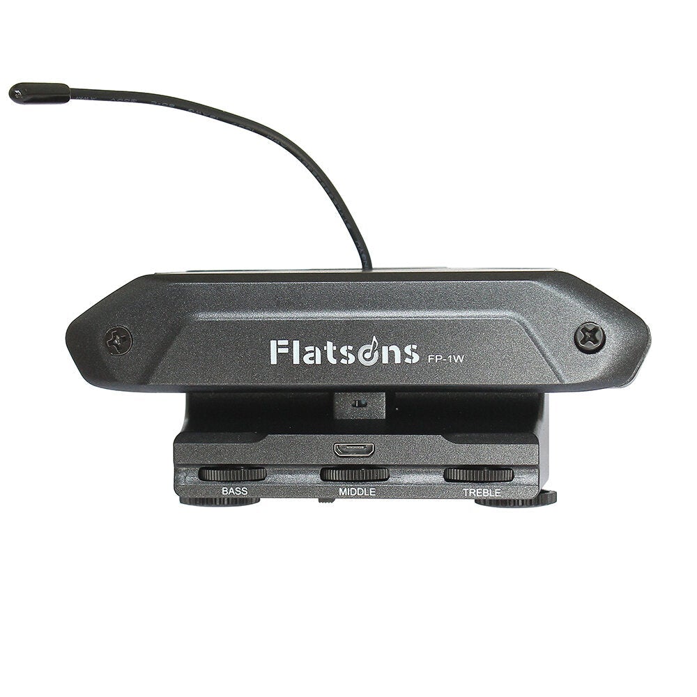 Multi-functional Acoustic Guitar Pickup Sound Hole Pickup with Volume/Bass/Middle/Treble Controls Phase Switch