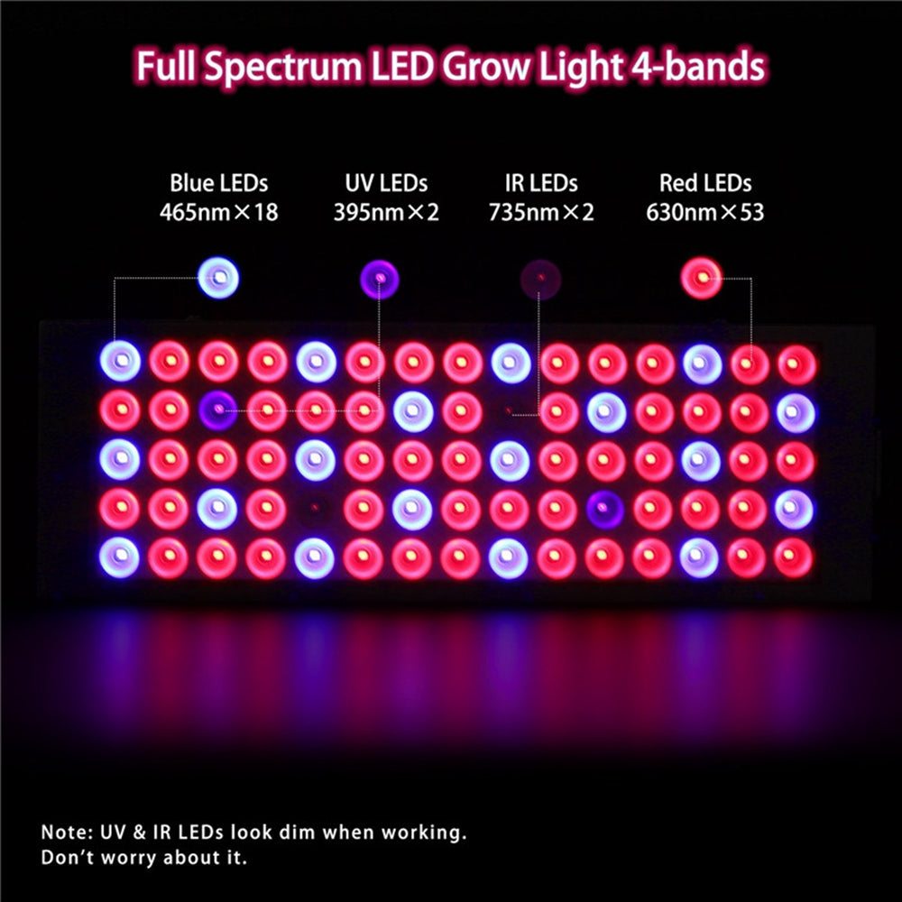 10W 75 LED Aluminum Grow Light for Plant Vegetable Indoor Hydroponic AC85-265V