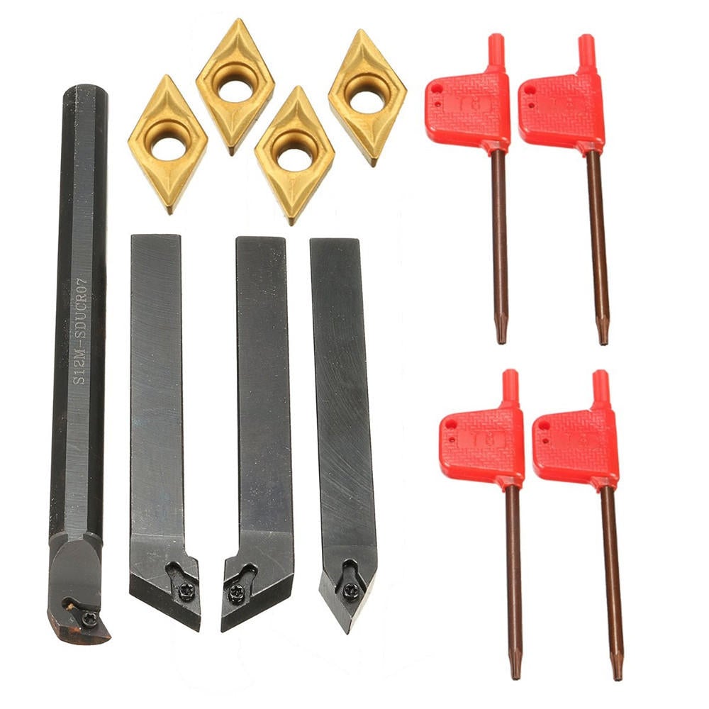 4pcs Turning Tool Holder with DCMT0702 Inserts