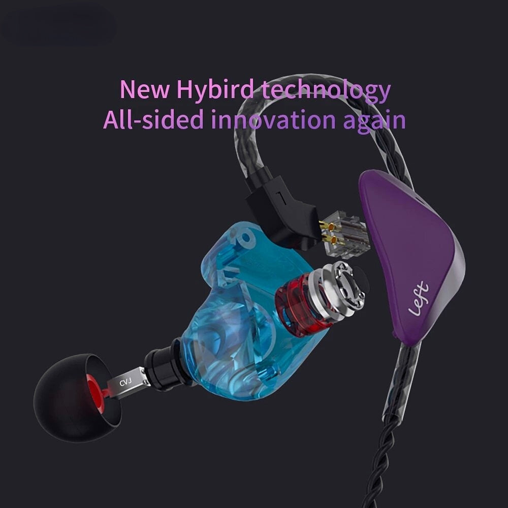 Dynamic Wired In-Ear Earphones Monitor Noise Cancelling Sport Music Headphones with Detachable Cable