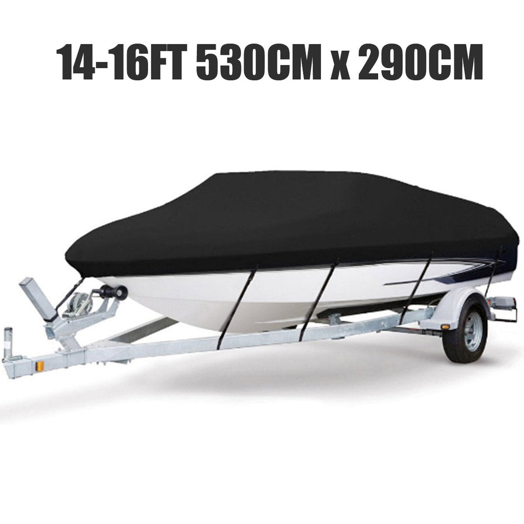 11-22ft Barco Boat Cover Anti-UV Waterproof Heavy Duty 210D Marine Protector Trailerable Canvas Boat Accessories