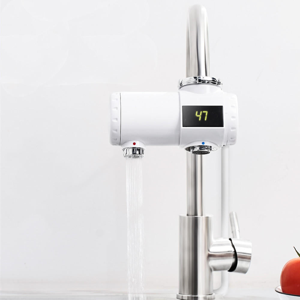 220V 3000W Electric Hot Water Heater Faucet 3s Fast Instant Heating Home Bathroom Kitchen & Cold Mixer Tap LED Display IPX4 Waterproof From
