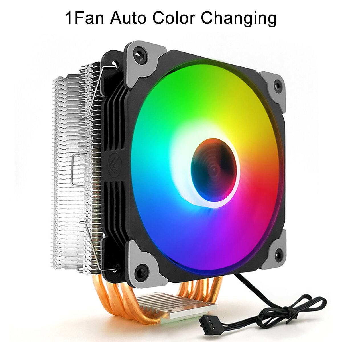 RGB 5 Copper Tube 4 Pin Single/Dual Fan CPU Cooler For Intel/AMD