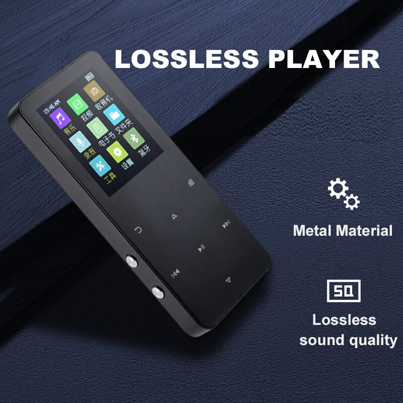 1.8 Inch MP3 Player Bluetooth With Radio FM Record Metal Touch Hi-Fi Mini Portable Walkman MP4 Lossless Music