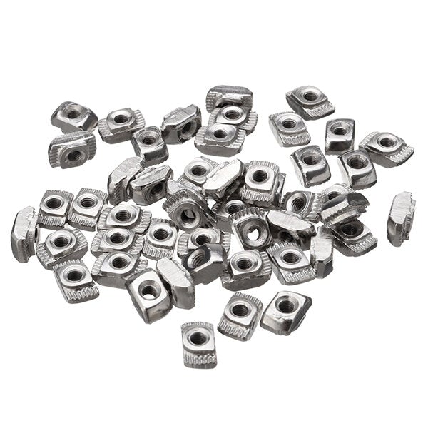 50pcs T Sliding Nut Zinc Plated Carbon Steel T Sliding Nut for 2020 Aluminum Profile