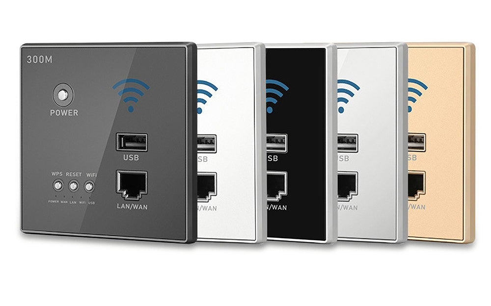 1200M 5G Wireless WIFI Wall Embedded Router 86 Wireless Dual Band Route WiFi Repeater Extender USB Charging Socket for Home Hotel Use