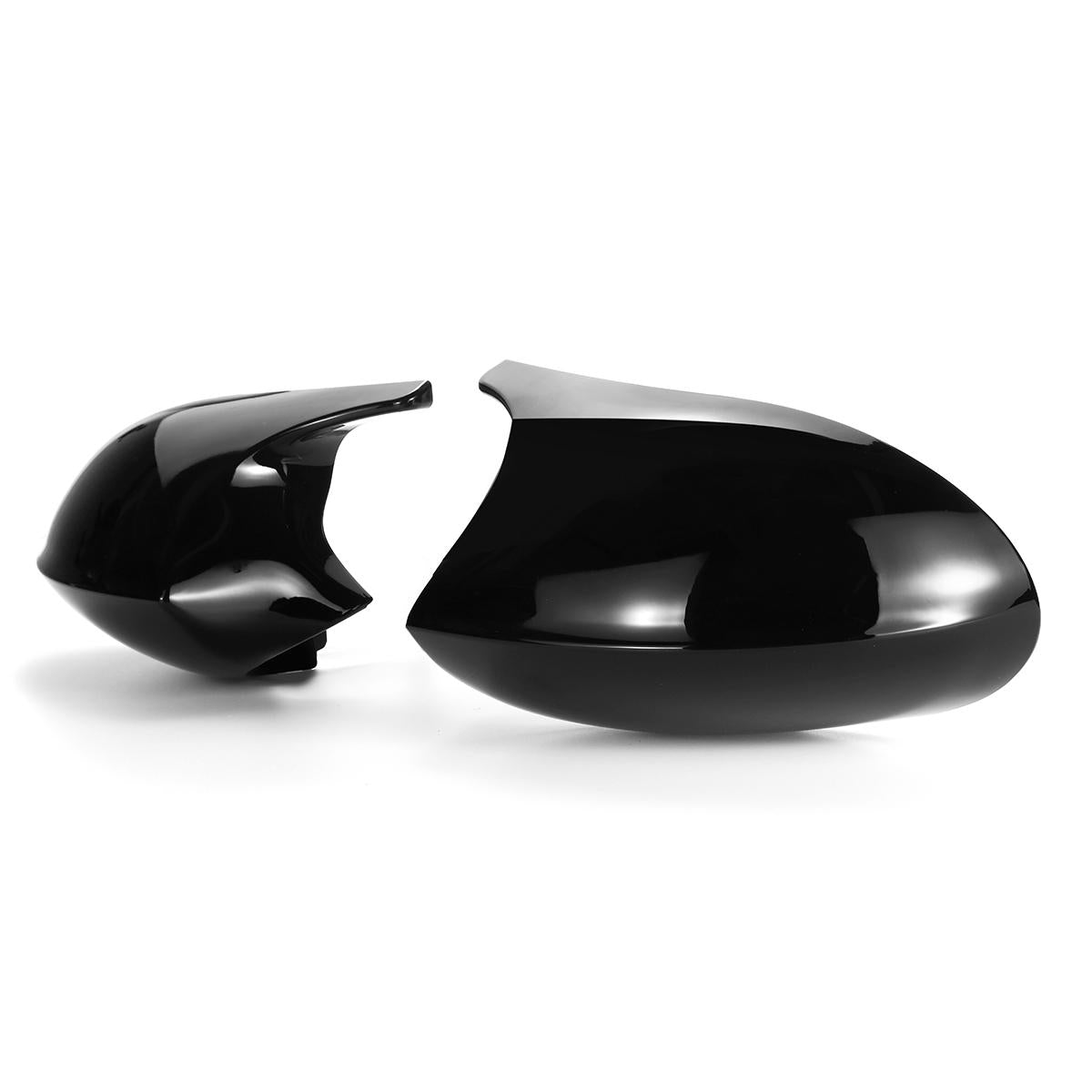Car Rear View Mirror Cap Cover Replacement Glossy Black Left & Right