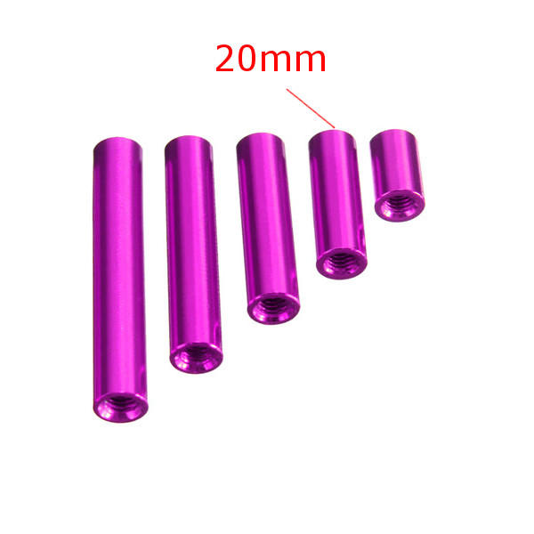 M3 Aluminum Alloy Standoff Studs 10-35mm Purple Round PCB Board Standoffs 10pcs