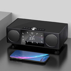 Wireless Bluetooth Speaker Play HD Video Double Alarm Clock FM Radio for Home Outdoor