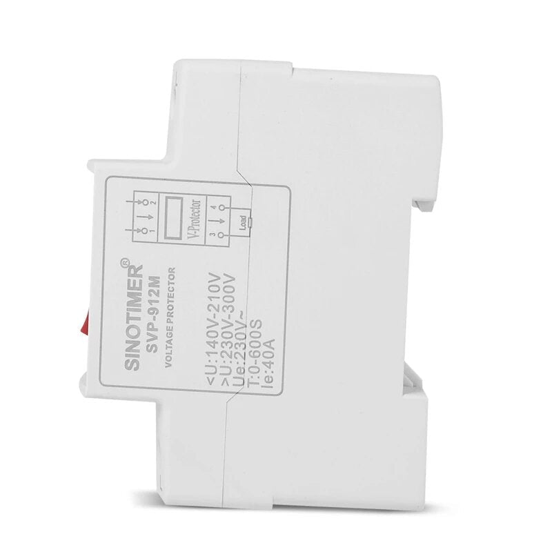 Din Rail Adjust Reconnect Over and Under Voltage Protector Relay Protective Overvoltage Protection ON/OFF Rocker Switch,220V