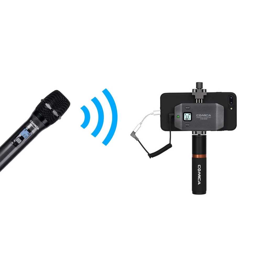 Smartphone Wireless Microphone + Hand-held Transmitter