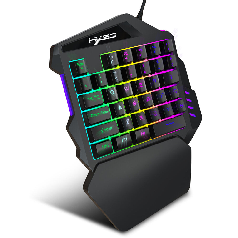 Gaming Keyboard Mouse Converter Combos 3200DPI Wired RGB Mouse 35 Keys Single-hand Keyboard Console Switch Adapter For PS3/PS4 P6+V100+A869