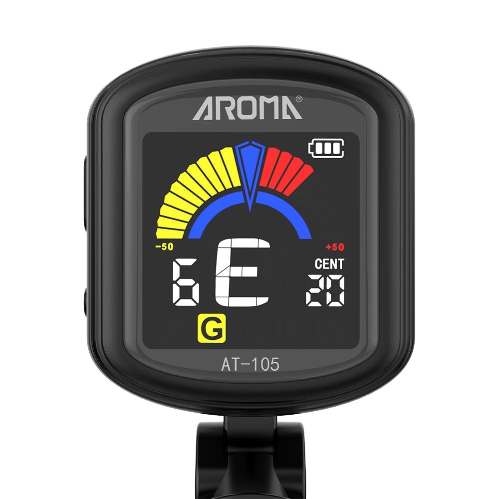 Guitar Rechargeable Clip-on Tuner Color Screen for Chromatic Guitar Bass Ukulele Violin