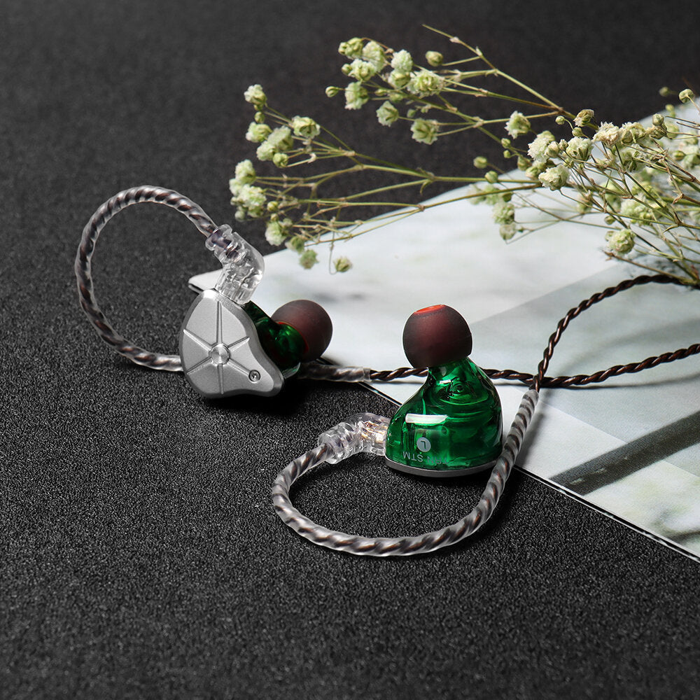 Wired Earphone 1DD 1BA In Ear Earphone DJ Monitor Running Sport Earplug Replaceable Filter Headset With Mic