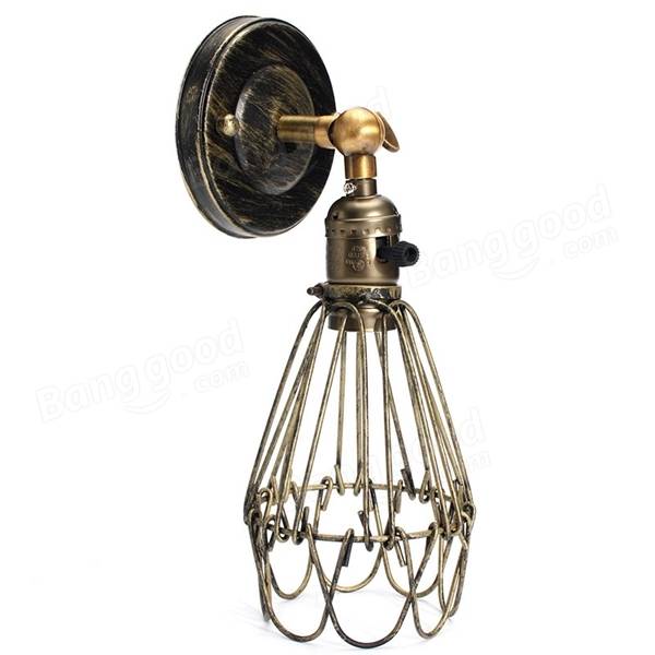 Metal Vintage Rustic Sconce Wall Light Edison Lamp Bulb Fixture