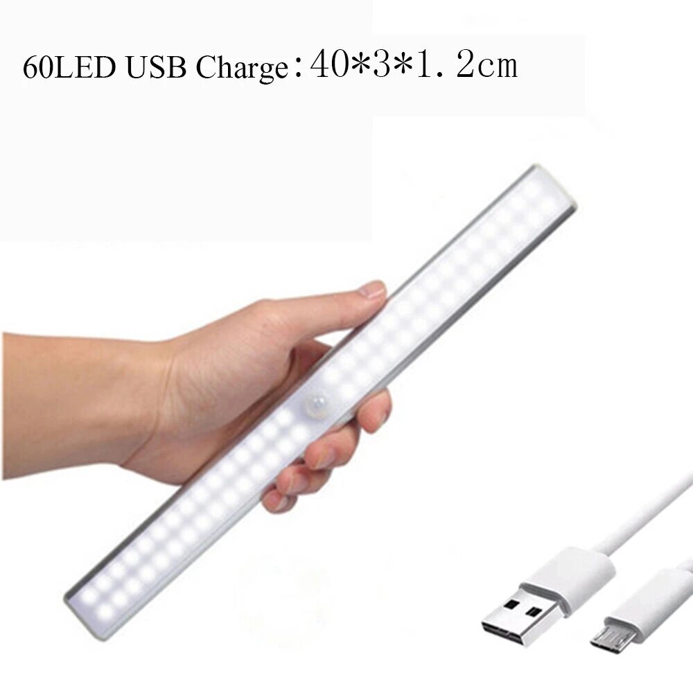 Wireless LED Cabinet Night Light Motion Sensor Light Closet Night Lamp for Kitchen Bedroom Staircase Lighting