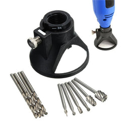 Drill Carving Locator 4pcs 3mm Twist Drills and 6pcs Wood Milling Burrs For Rotary Tools