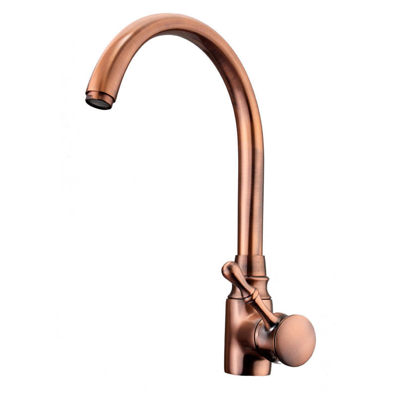 Red Copper Antique Kitchen Basin Sink Faucet Hot&Cold Water Mixer Tap