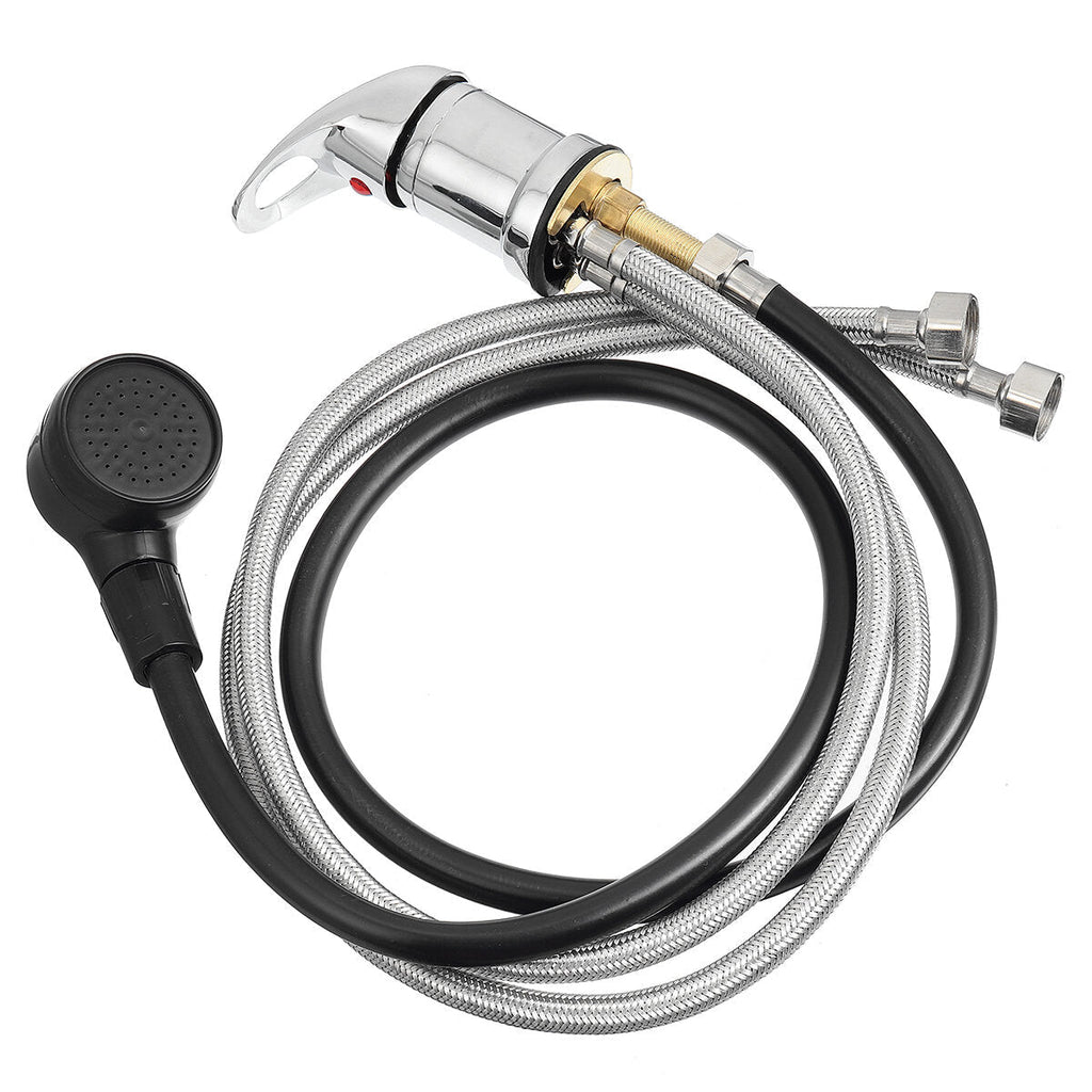 Shampoo Bowl Hair Hot Cold Faucet Handle With Shower Head Hose Beauty Salon