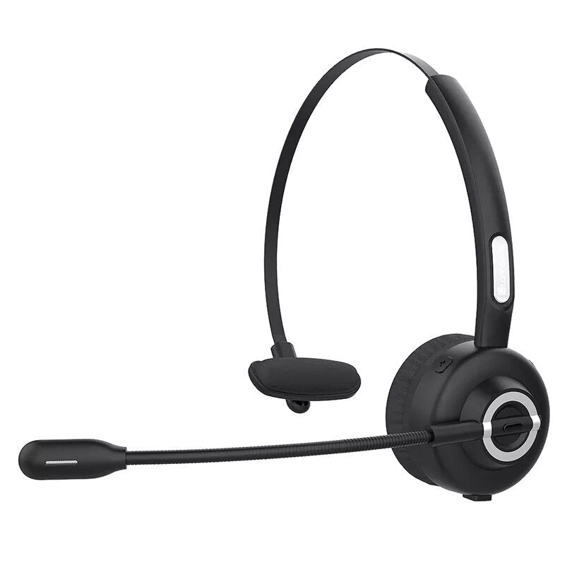 Bluetooth 5.0 Headphones Hands-free With HD Mic Charging Base Wireless Skype Headsets For Trucker Drivers Call Office