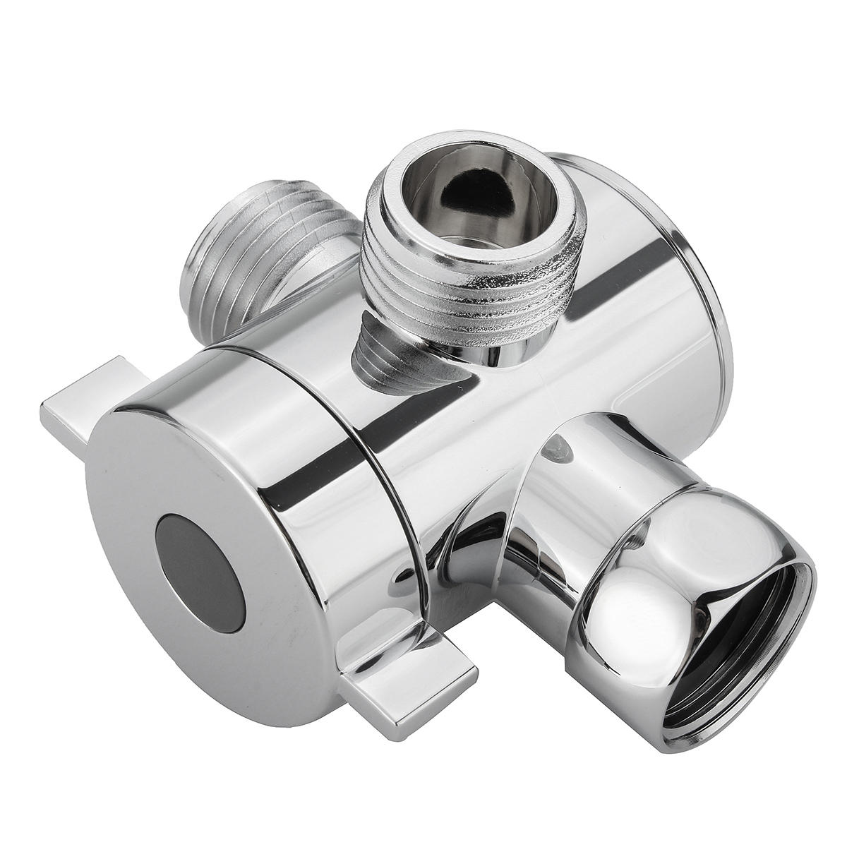 3 Way Shower Diverter Chrome G1/2 Inch T-Adapter Components Adjustable Valve Adapter
