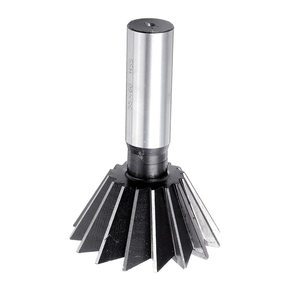 60 Degree 40-60mm HSS Straight Shank Dovetail Groove Slot Milling Cutter End Mill CNC Bit