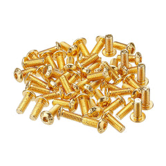 50Pcs Titanium Plated M5 Hex Socket Button Head Screws Alloy Steel 12.9 Grade Screw Bolt 6-14mm