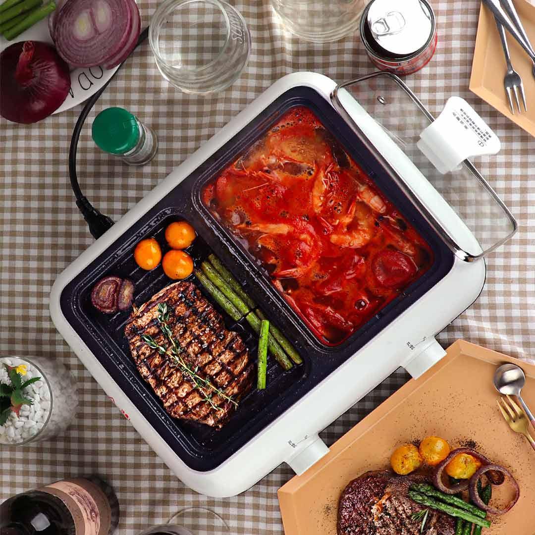Multi-function Integrated Pot Electric Hot Pot Baking Tray