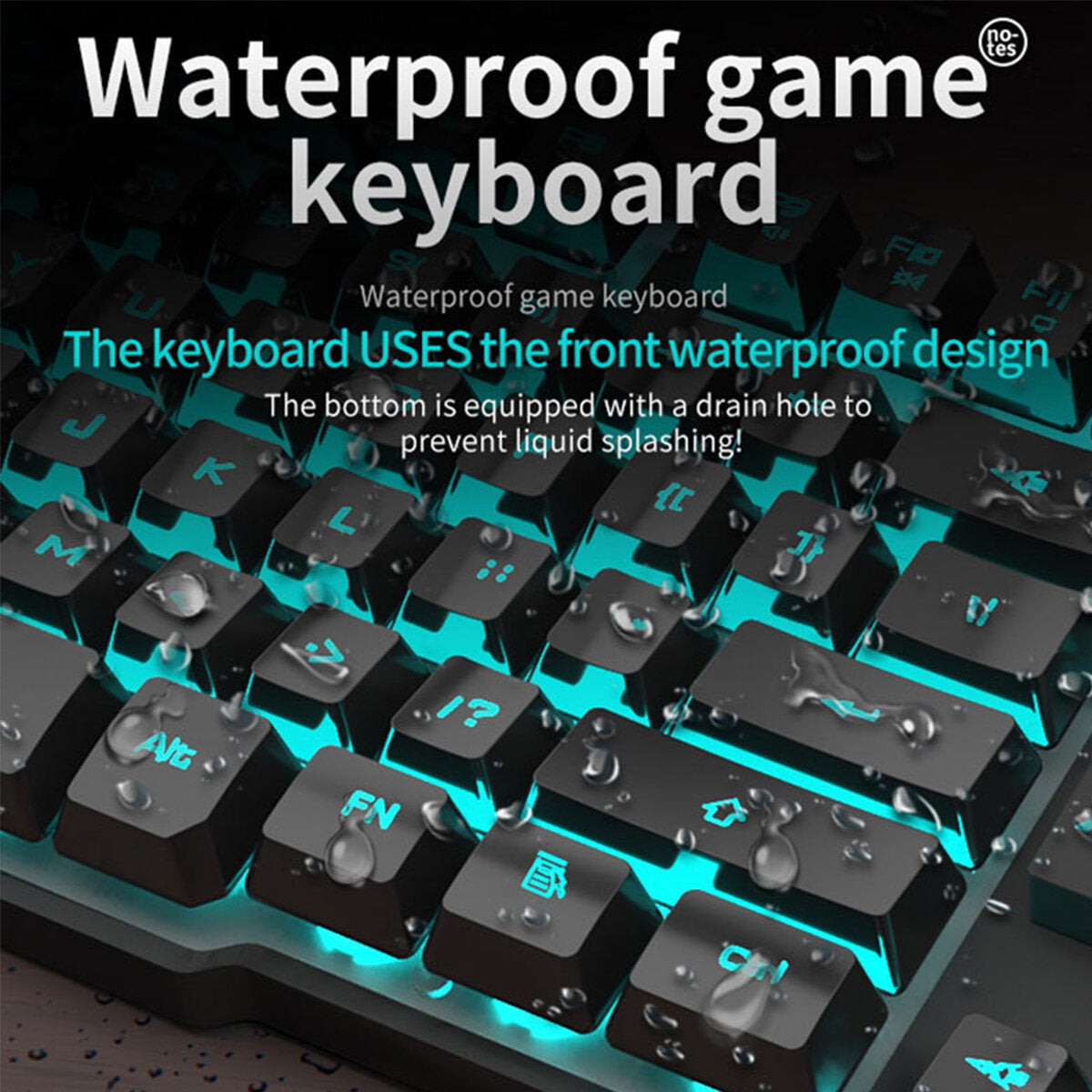104-Key Waterproof Wired Mechanical Keyboard Headphones Mice Combo With Mic RGB Gaming Set