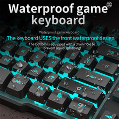 104-Key Waterproof Wired Mechanical Keyboard Headphones Mice Combo With Mic RGB Gaming Set