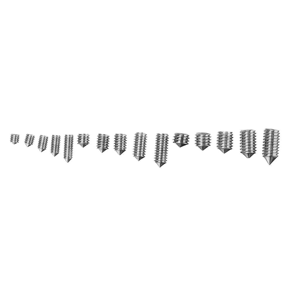 M3/M4/M5 300Pcs Allen Hex Socket Set Grub Screw Cone Point 3-10mm Assortment Kit