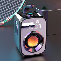 Portable Bluetooth 5.0 Speaker LED Clock Display Mirror Hi-Fi Super Bass FM Raido High Powerful Boombox Hi-Fi Sound Loudspeaker
